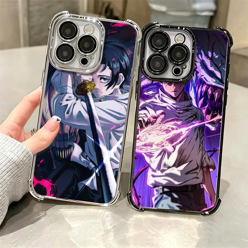 Anime Yuta Okkotsu JUJUSU Soft Phone Case For iPhone 15 16 17 Air 14 Pro Max 16E Plus 13 12 Mini Plating Anti-Fall Fundas