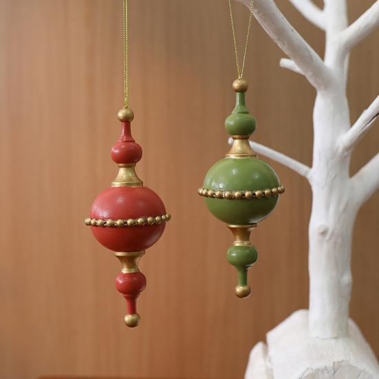 Christmas Ornament Rustic Wooden Acorn/Star Hanging Ornament Woodland Themed Holiday Decor for Tree Fireplace Farmhouse Decor