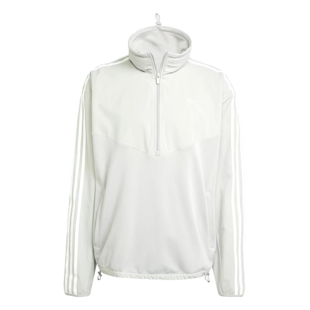 Adidas Originals R3CD Skin-Friendly Soft Breathable Comfortable Striped College Sweatshirt Men Sweatshirt Metallic-Gray KA3829