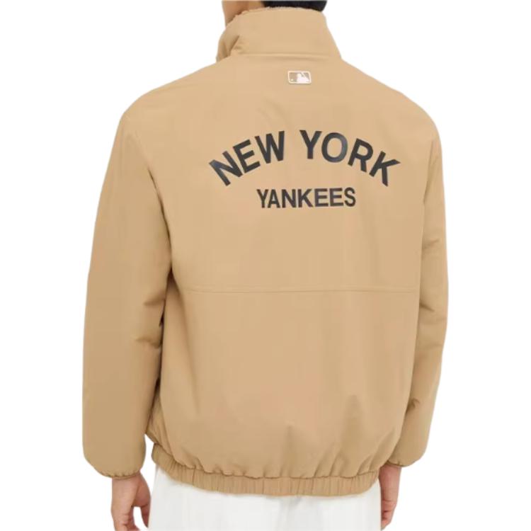 MLB New York Yankees Velvet feel Coat Unisex Apricot 3AFDV0346-50BGL