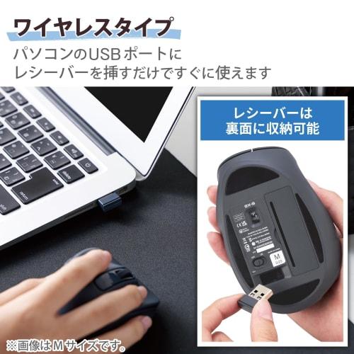 ELECOM Mouse Wireless Mouse EX-G Wireless 2.4GHz Quiet S Size 5 Buttons "AskDoctors Evaluation Service" Certified Antibacterial Black M-XGS30DBBSKBK