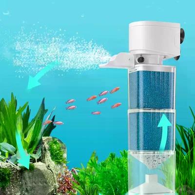 All-in-One Aquarium Filter Pump, 6 Functions for Clean Water & Oxygen, Silent Internal Filter Aerator Wave Maker, 220V
