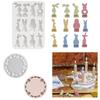 Versatile Rabbit Shape Decorations Mold Easter Rabbit Ornament Mold For Customizable Candle Holders And Decorations