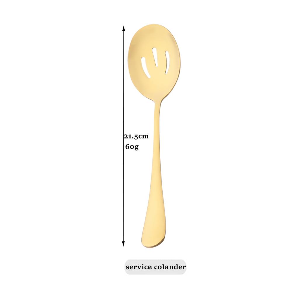 Service Gold Dinnerware Stainless Steel Cutlery Set Soup Spoon Flatware Salad Fork Cake Shovel Set Kitchen Tableware Set