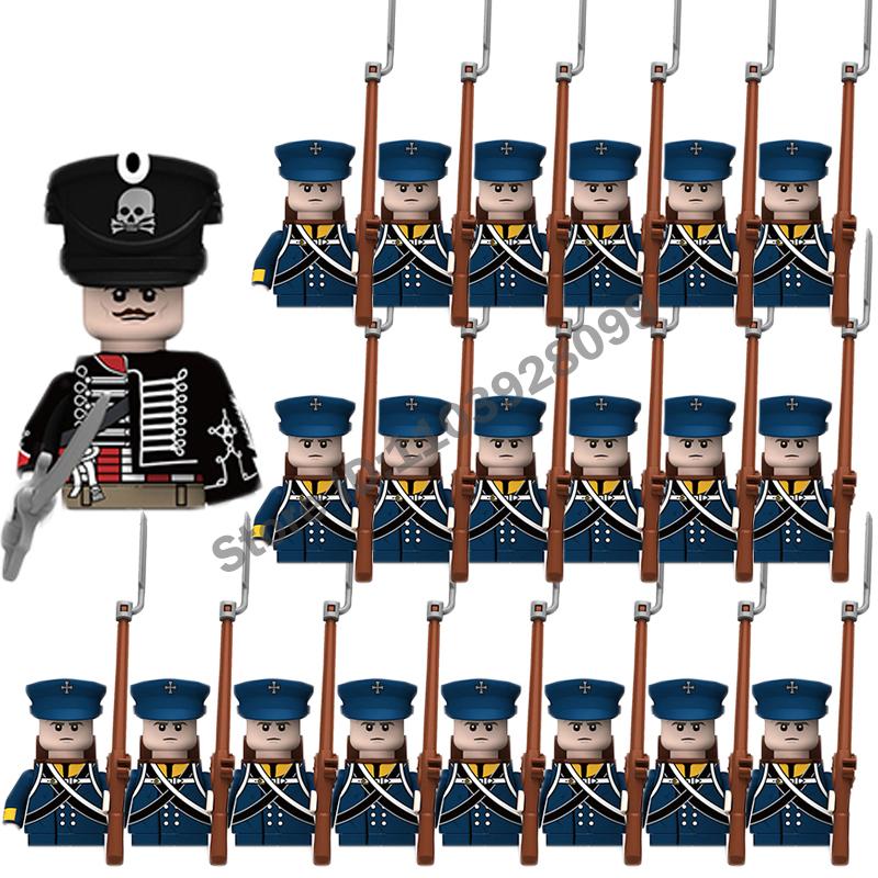 Medieval Military Building Blocks Napoleonic Wars Castle Knight Soldier Figures Weapons Guns British French Marshal Infantry Toy