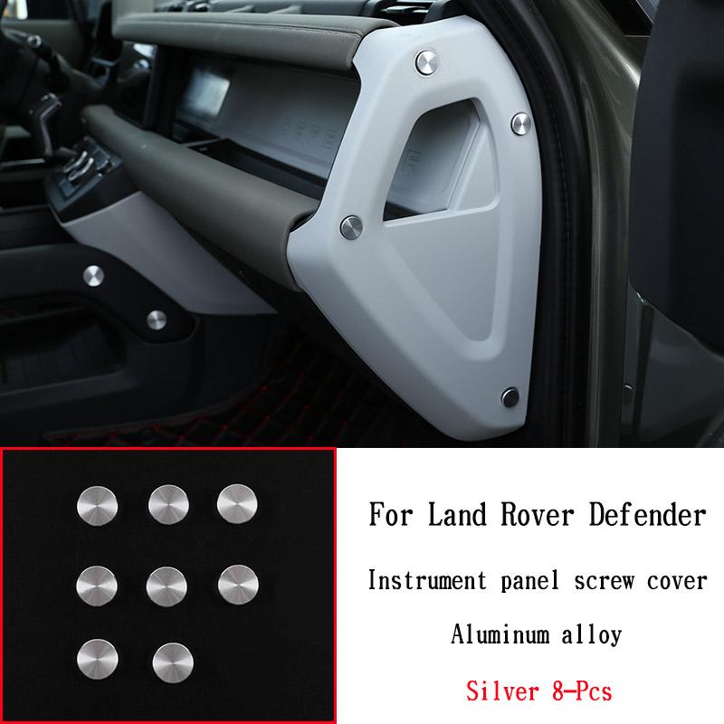 

Aluminum Alloy Red/Silver Car Door dashboard Screw Protection Covers Stickers For Land Rover Defender 110 20-25 Car Accessories