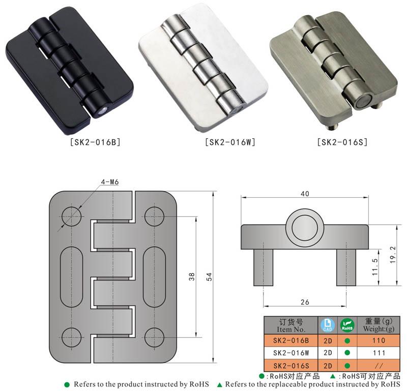 SK2-016 Industrial Design Style Exposed Butt Hinge Zinc Alloy/Stainless Steel Hinge for Door and Window Use Pivot Hinge