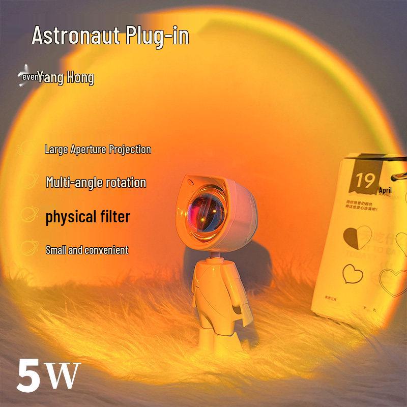 Astronaut Sunset Projector Lamp for Photography and Live Streaming - Background Atmosphere and Night Light