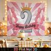 Party Backdrop Birthday Crown Pink Photo Booth Background Front Door Decor