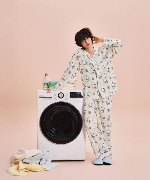 

[SPAO] Sanrio Characters Long Sleeve Pajamas SPPPG23U01 [Shipped from Korea] 100% Authentic Light Green - S