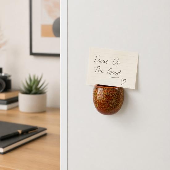 Mini Ceramic Vase Refrigerator Magnet, 3D Chinese Style Flower Vase Fridge Magnet, Home Office Kitchen Locker Decoration Magnet