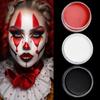 Halloween & Christmas Makeup Set: Face & Body Paints in White, Black, Red for Cosplay & Party
