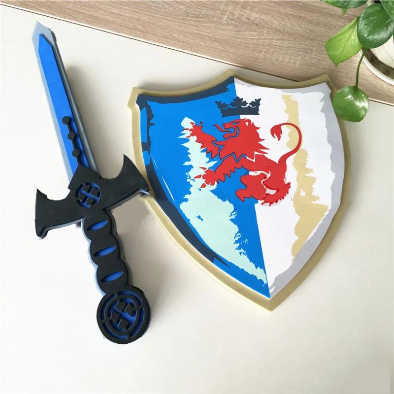 

Eva Pirate Sword Toy Shield Set Children Outdoor Cosplay Anime Movie Show Foam Soft Arma Toys Weapons Kids Game Simulation Gifts Kid Friendly
