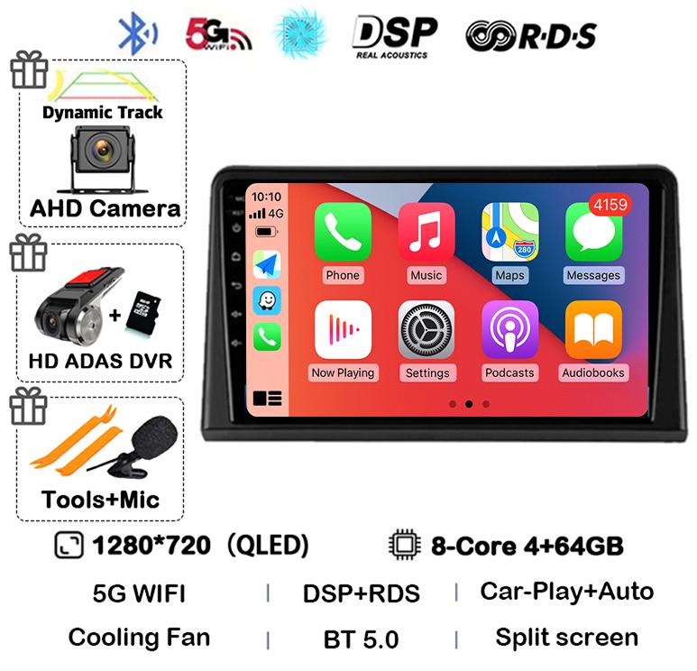Android 14 Carplay Auto Car Radio WIFI+4G For Renault Express 2021 Video Multimedia Player GPS Audio Autoradio 360 Camera Stereo