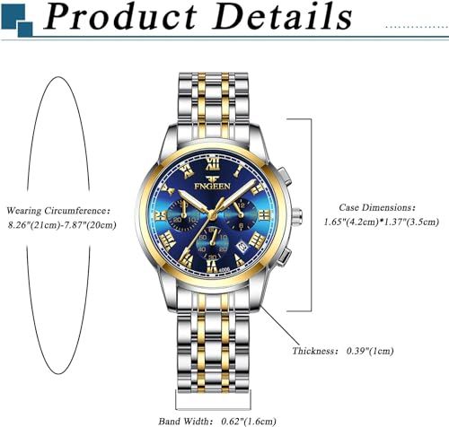 Couple's Stainless Steel Watches with 3ATM Water Resistance: Diamonds, Luminous Display, Analog Display, Calendar, Stylish Quartz Watches for Men and