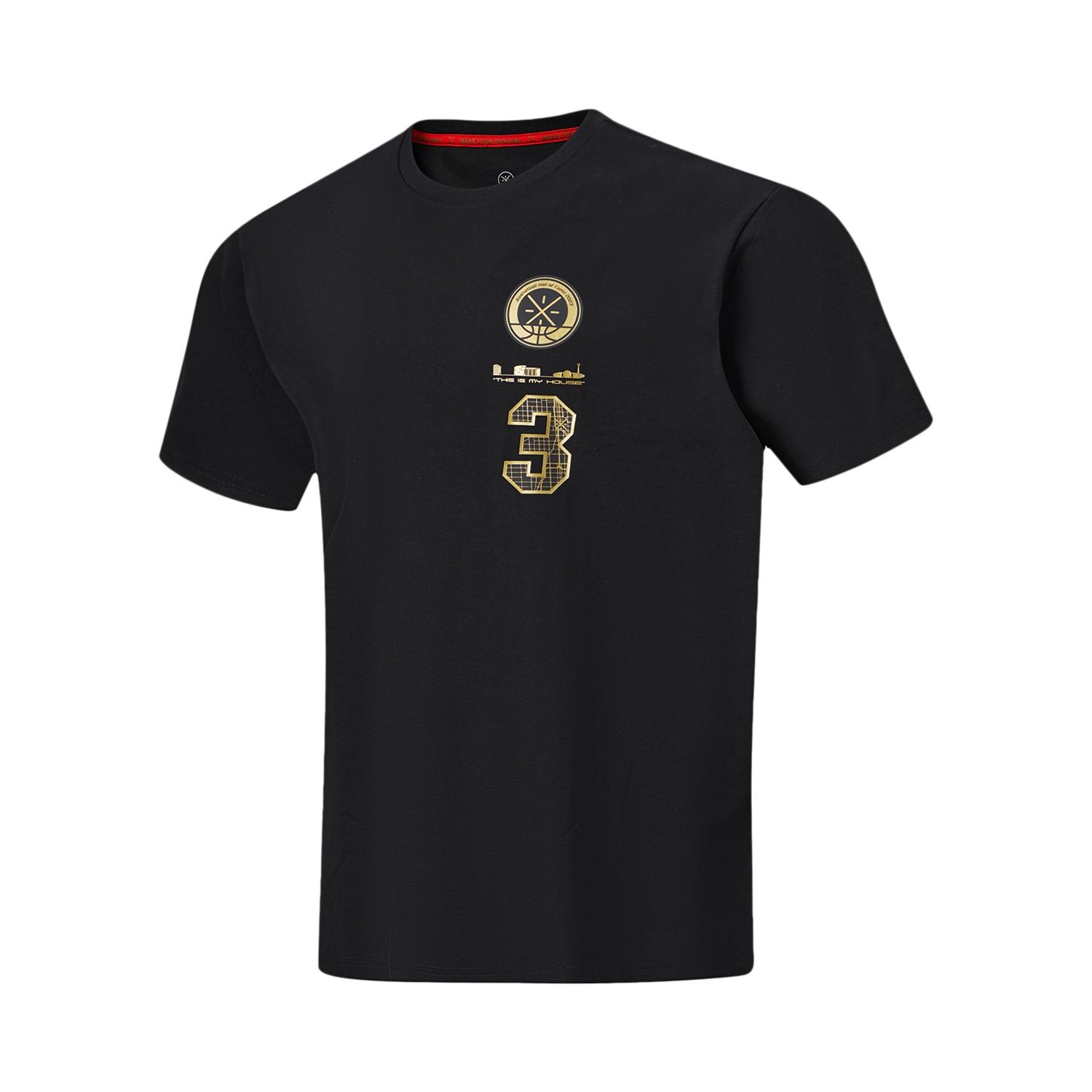 Li-Ning Way of Wade Hall of Fame 2023 T-Shirt 3 Black Men s AHST939-2 L