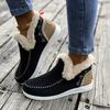 Women's Winter Furry Slip-Resistant Platform Sneakers/Boots - Thick Platform Height Increase