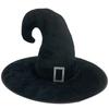 Halloween Witch Hat with Curved Tip, Black Ribbon And, Party Costume