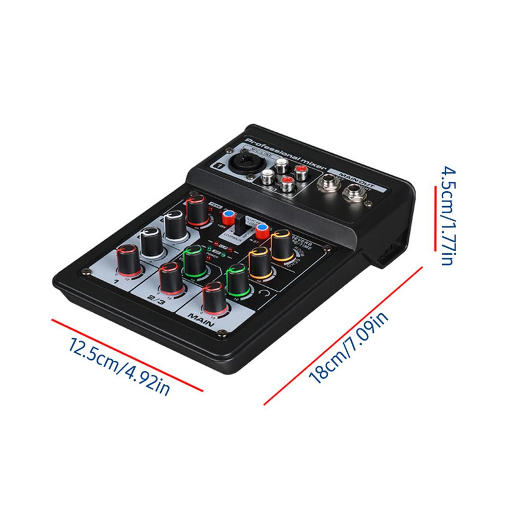3 Channel Sound Mixer BT Digital Stereo Sound Board Console System DSP Scene Effect with Track Record Soundcard OTG