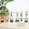 Fashionable 8 Pieces Lovely Panda Keychains Portable for Keys and Personalizing Bags Craft with Acrylic Materials