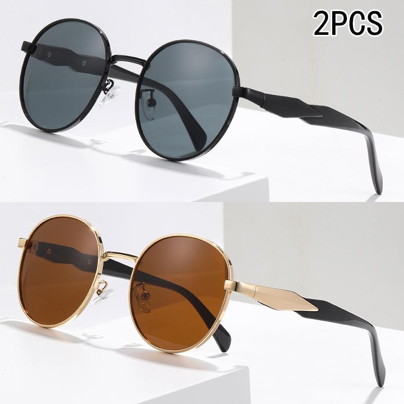 1/2PCS Oval Sunglasses Metal Retro Trendy Street SSunglasses Women 230/2412 Fashion Accessories