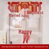 Honeymoon Room Decoration: Double Happiness Door Pull & Sticker Set for Wedding Bedroom
