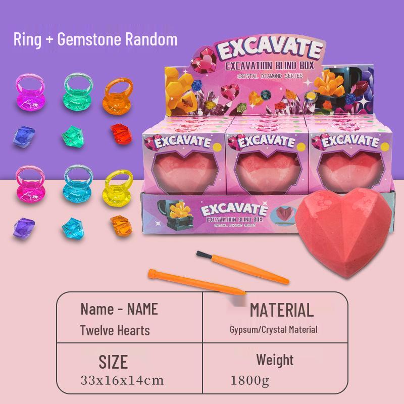 Children's DIY Archaeological Dig Kit: Mermaid, Dinosaur Fossils & Gemstones