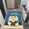 Ronaldo's Iconic Celebration Themed Anti-Slip Rugs - Polyester Home Decor, Suitable for Bedrooms, Living Rooms, Doorways, Studios, and Decorations