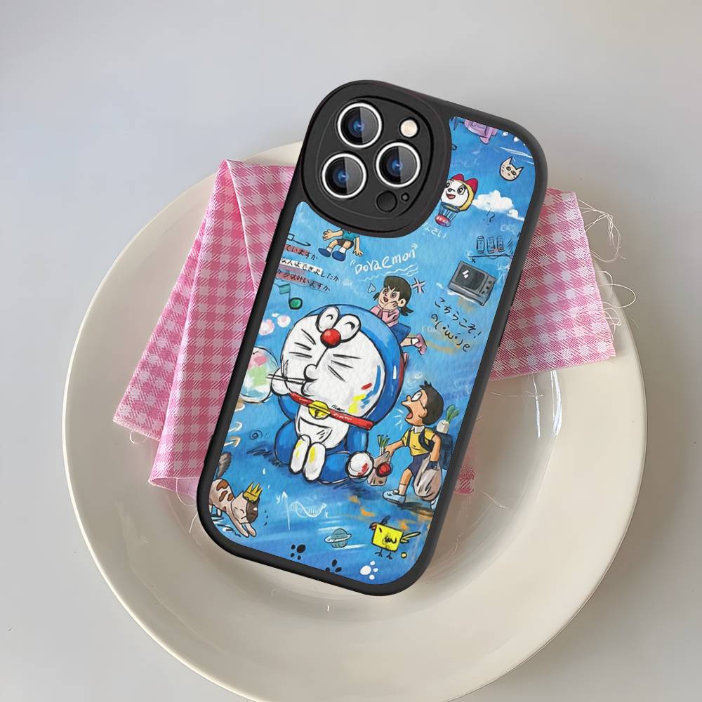 Cartoon D-Doraemons Phone Cover For IPhone 11 12 13 14 15 16 Pro Max Mini Plus Soft Leather Case