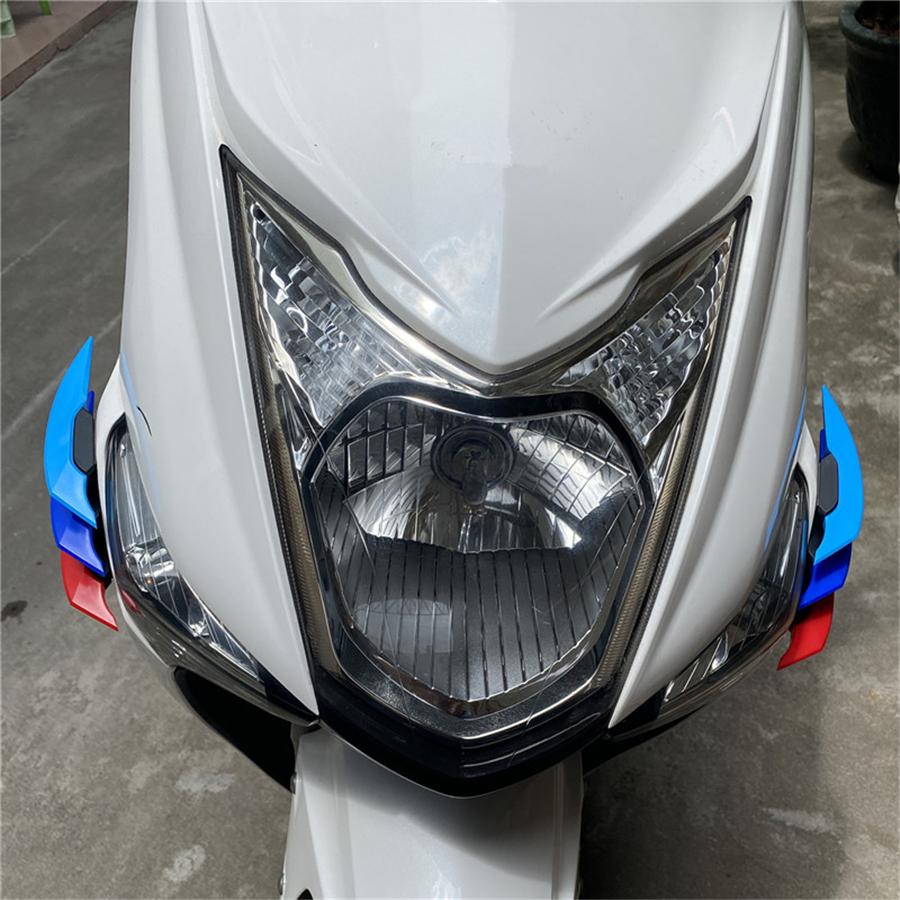 3 Pair Red Plastic Motorcycle Side Winglets Wind Fin Spoiler Trim Air Deflector