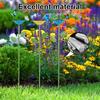 2/4Pcs Bee Watering Station Flower Shape Standing with Glass Marble Butterfly Bath Bee Feeder Bowl for Garden Yard Decor Stake