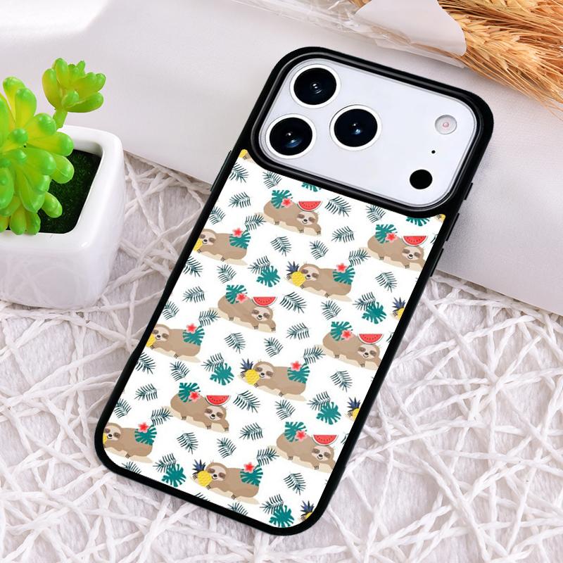 

Cute Baby Sloth Phone Case for iPhone 17 Air 16 15 11 12 14 13 Pro Max Shockproof Cover iPhone 11 Pro