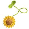 Multipurpose Handmade Crochet Sunflower Car Rearview Mirror Decoration Charm Ornaments Handbag Decor Pendant