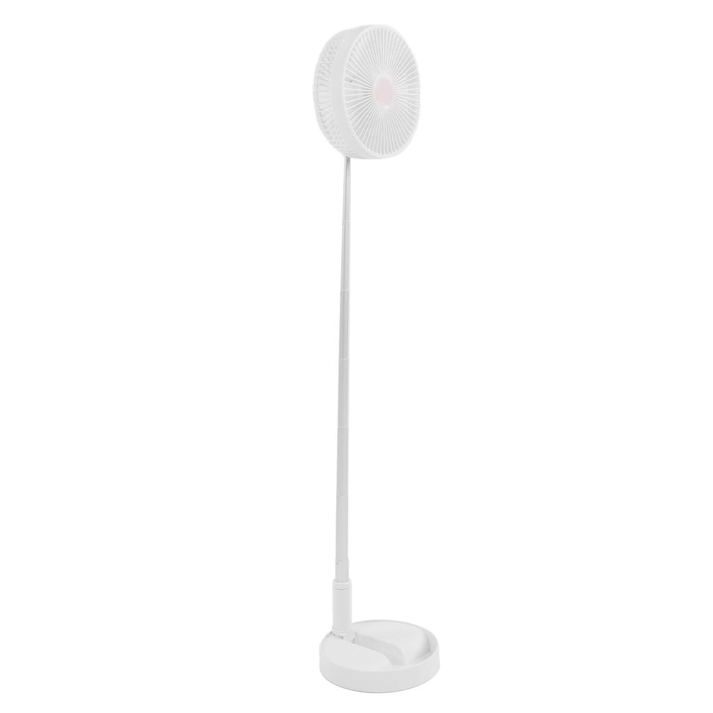 Ventilator de podea USB cu 4 viteze, pliabil, retractabil, reîncărcabil, cu înălțime reglabilă, 45dB silențios, pentru birou, masă