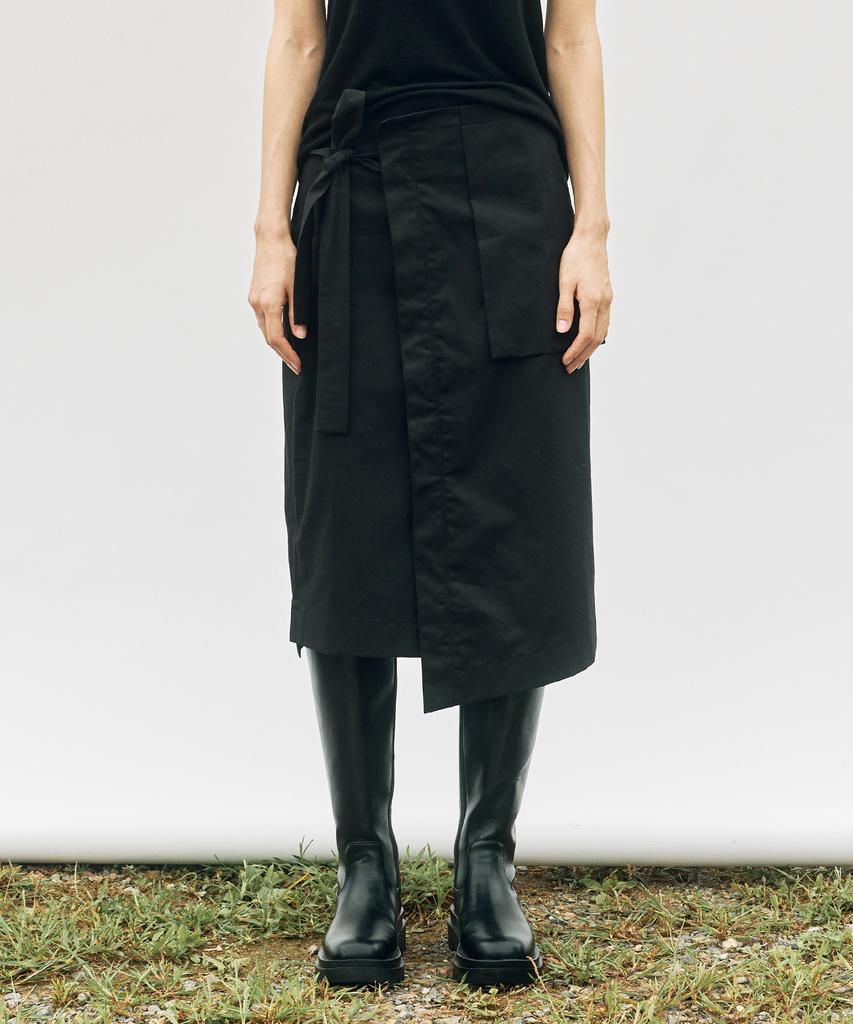 Monophobia Asymmetrical Wrap Skirt Black