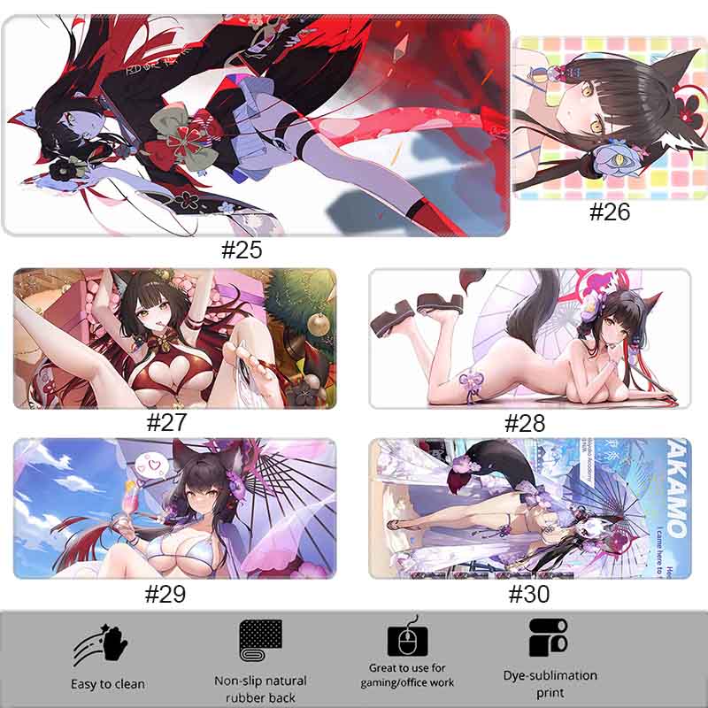 Wakamo Kosaka Anime BA  Mouse Pad XXL Gaming Mousepad HD Gamer Accessories Large B-Archive MousePads PC Carpet With Backlit
