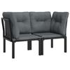 VidaXL Lot de 2 Chaises d'Angle de Jardin avec Coussins, Sièges à Manger avec Dossier, Meubles de Patio Terrasse Extérieur, 362801