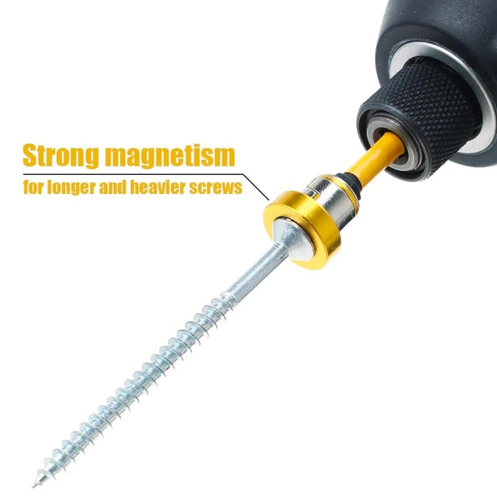 50mm Magnetic Drywall Screw Bit Set 5-Piece Kit with Extension Perfect for Precise Screw Placement
