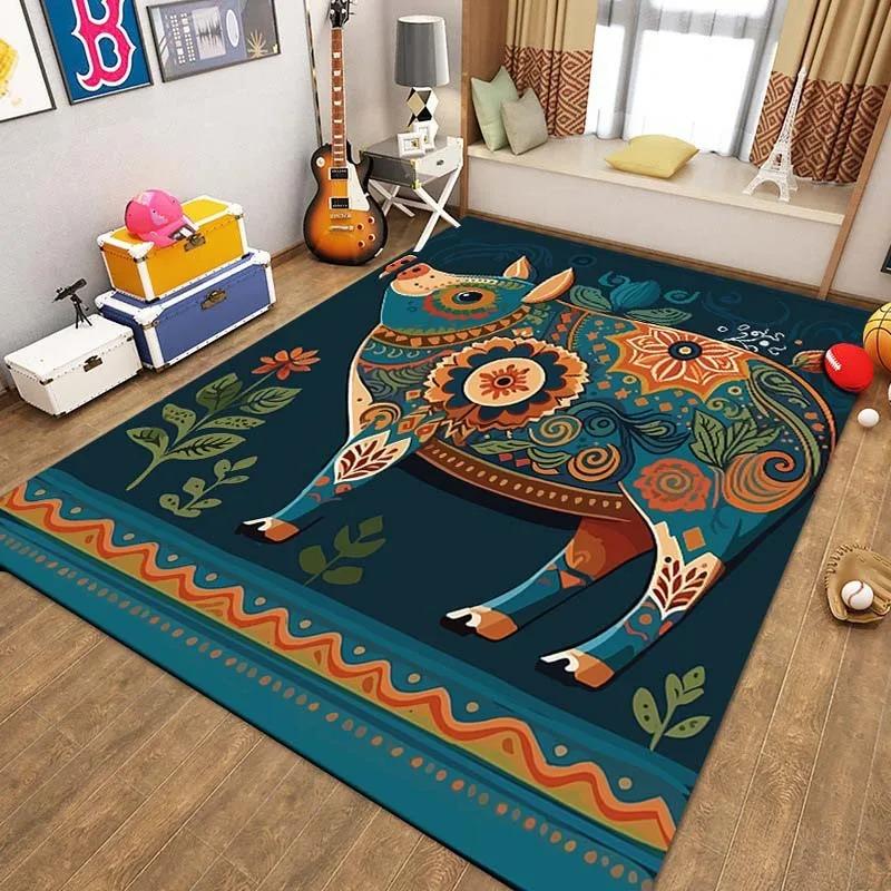 Chinese Zodiac Traditional Animal Floor Mat Door Decoration Home Living Room Floor Mat