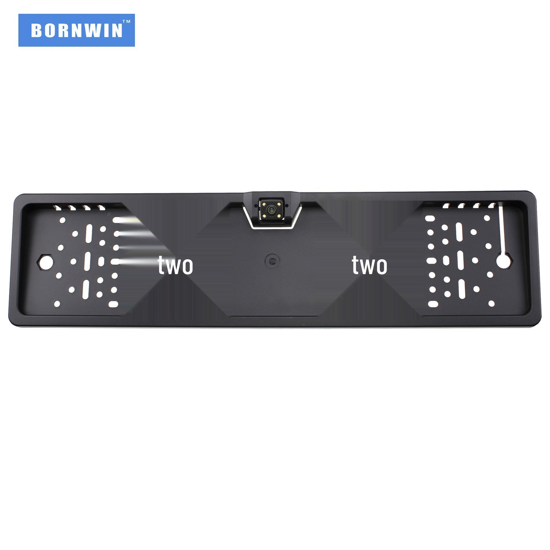 

LED-Lit European License Plate Frame with Reversing Camera and Multiple Lighting Options (4, 8, or 12 Lights) 4 Lights European Frame