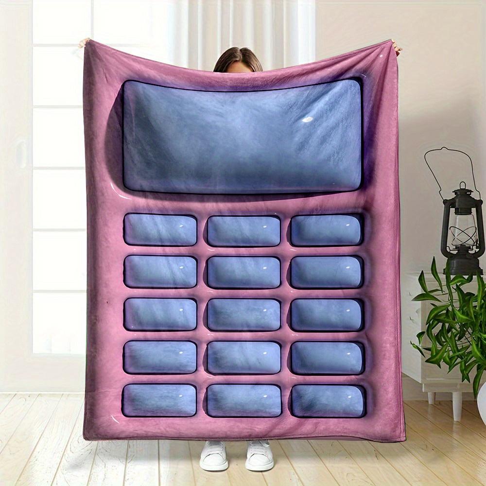 

Cartoon mobile phone design Flannel printed blanket suitable for all seasons suitable for living room office sofa and travel 75x90cm