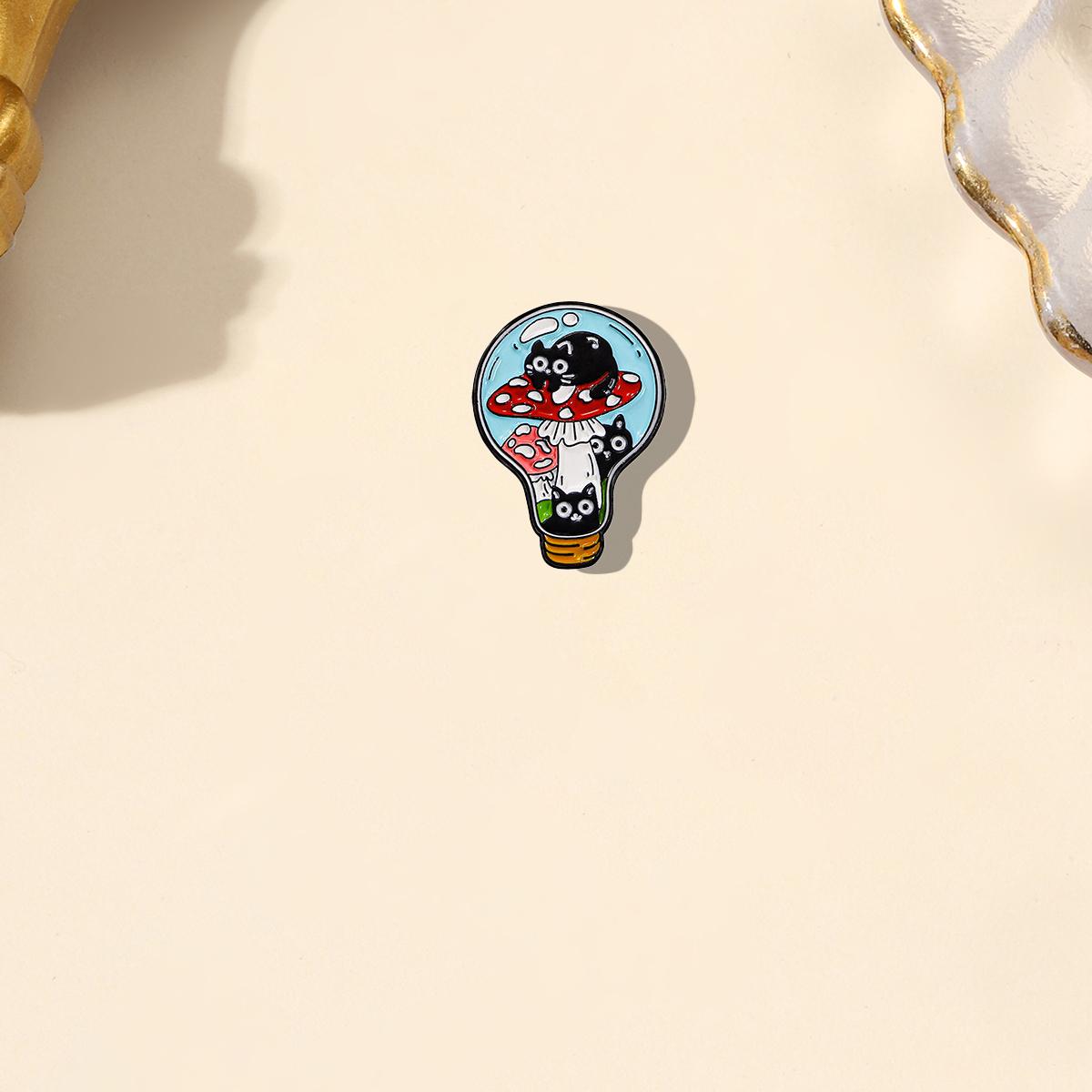 

Creative Cat Brooch Women s Autumn and Winter Animal Metal Badge Trendy and Versatile Clothes Bags Scarf Accessories Brooch чёрный