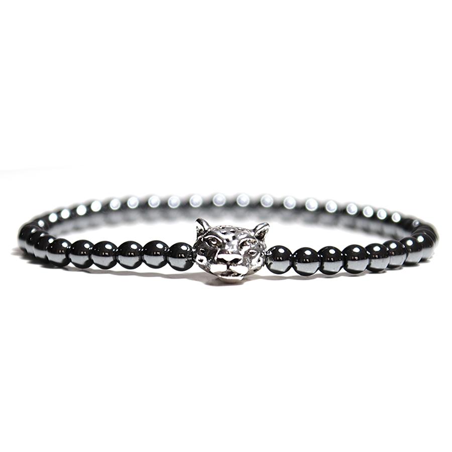 

Noter New Minimalist Mens Bracelet Genuine Natural Hematite Stone Beaded Braslet Black Zriconia Crown Lion Braclet Accessories