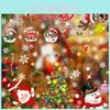 Colorful Christmas Window Stickers Featuring Elegant White Snowflakes For Festive Decoration