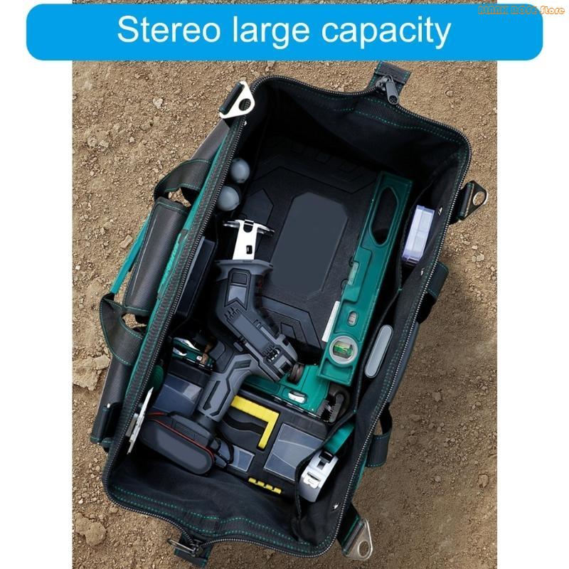 K1AE Tool Bag Wide Mouth Tool Storage Bag Tool Bag Screwdriver Home