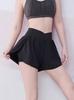 Women's High-Waisted Cross-Waist Yoga Shorts, Summer Gym Capris, Loose Fit, Anti-Exposure, Faux Two-Piece Design