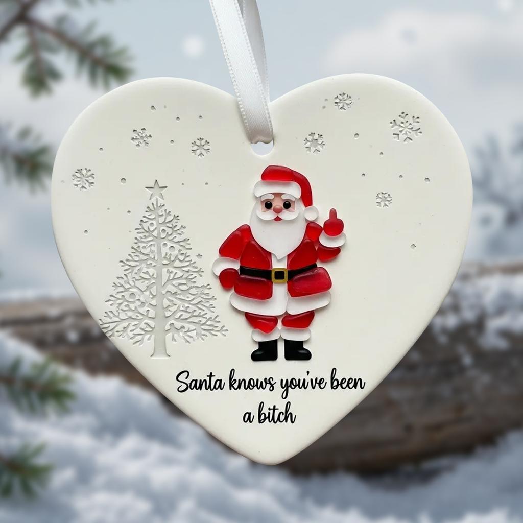 Fun Christmas Ornaments, Exquisite Old People Ornaments, Acrylic Ornaments 2D