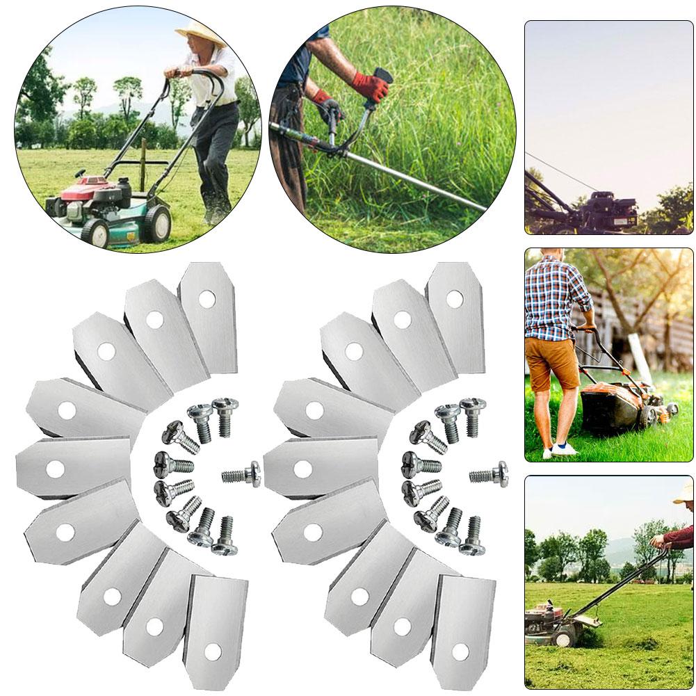 30/60pcs Trimmer Blade Lawn Mower Cutting Blade W/Screw Kit Replacement For Husqvarna Automower/Gardena Robotic Lawnmower Part