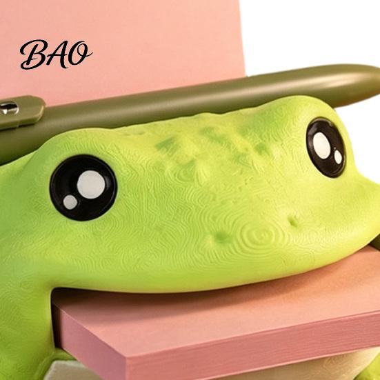 Planning Accessories Frog Note Holder, Creative Desk Organizer with Pen Stand And Memo Teacher Gift Dispenser, Cute Animal Stationery Storage Case for