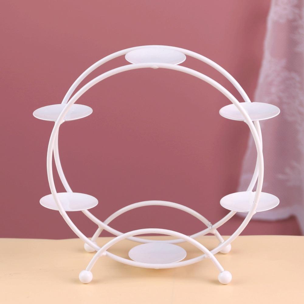 

Iron Art Figure Display Stand European Style Ferris Wheel Designed Cake Rack Afternoon Tea